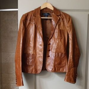 Earl Jeans Brown Leather Jacket